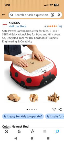 Kidinno ladybug cardboard cutting stem tool