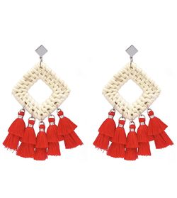 Tassel Earrings Statement Handmade Dangle Fringe Earrings
