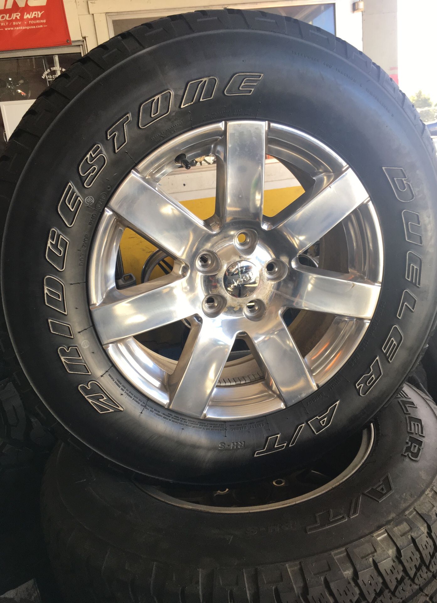 Jeep wheels & Bridgestone all terrain