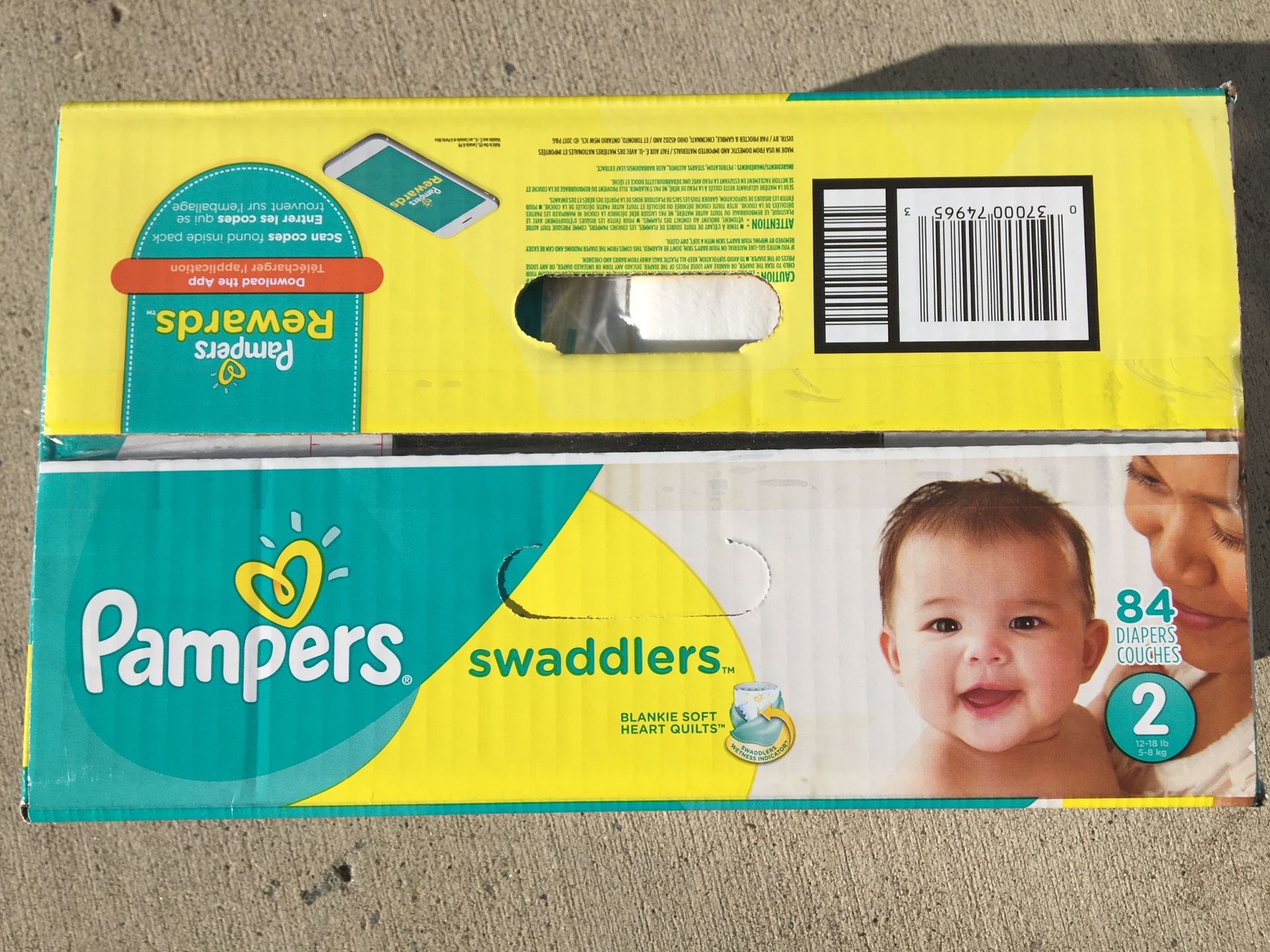 Pampers Swaddlers Size 2 box