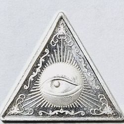 2g Fine Silver Pyramid Bar Triangle Illuminati Bar