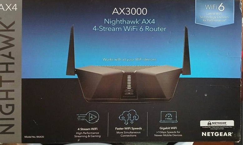 NIGHTHAWK AX4 AC3000 WiFi 6 (Gigabit WiFi)