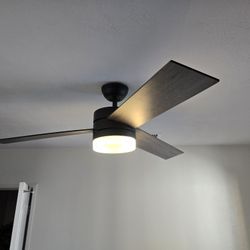 Hunter 54in Contemporary Ceiling Fan with Remote Control in Brushed Nickel