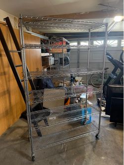 Seville Classics Heavy-Duty Chrome Wire Shelving – 2 Units – $40