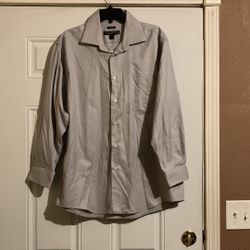  Pronto Uomo Gray Dress Shirt with Pointed Collar