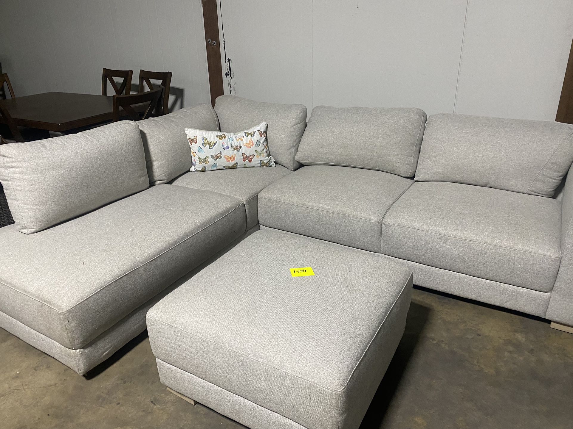 Light Grey Sectional 3 Pc $700
