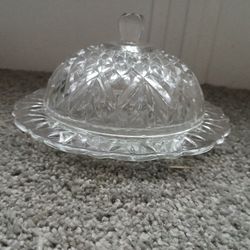 Vintage Glass Butterdish 
