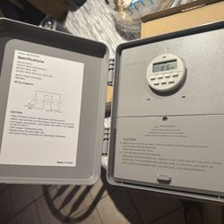 Digital Pool Timer, 40 AMP 240V 3HP, 7-Day Pool Pump Timer Switch, Programmable Box for Swimming Pump, Hot Water Heater, Lights, Simultaneously Contro