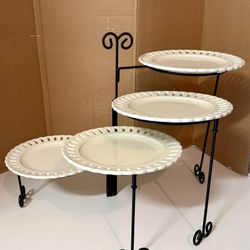 4 Tier Dessert Display With Plates