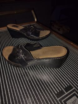 Wedge Sandals w/ Buckle Strap