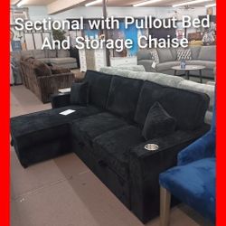 😍 Sectional With Pullout Bed 