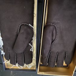 Yiseven Women Twin Face Sheepskin Leather Gloves size M $40