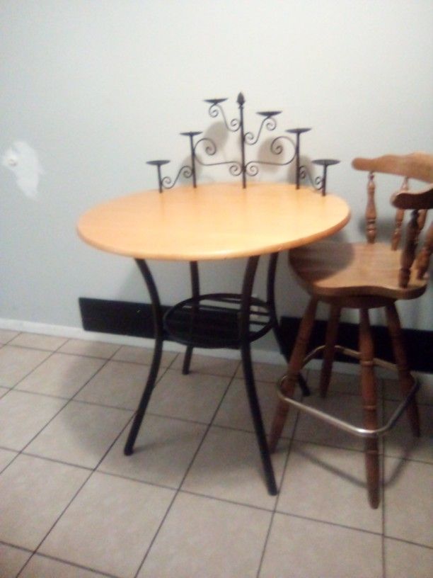 Wood Kitchen Table&Bar Stool