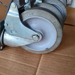 COLSON 5"  Caster Wheels W/Brake ( Set Of 4)