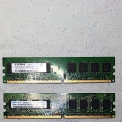 1GB x2 Of DDR2 Ram 