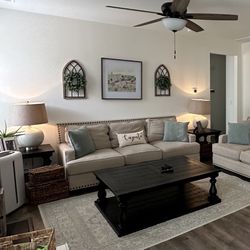 Coffee table, Side Tables & Lamps 