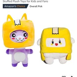 LankyBox Baby Fox and Boxy Plush Toy