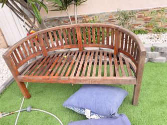 Patio teak bench