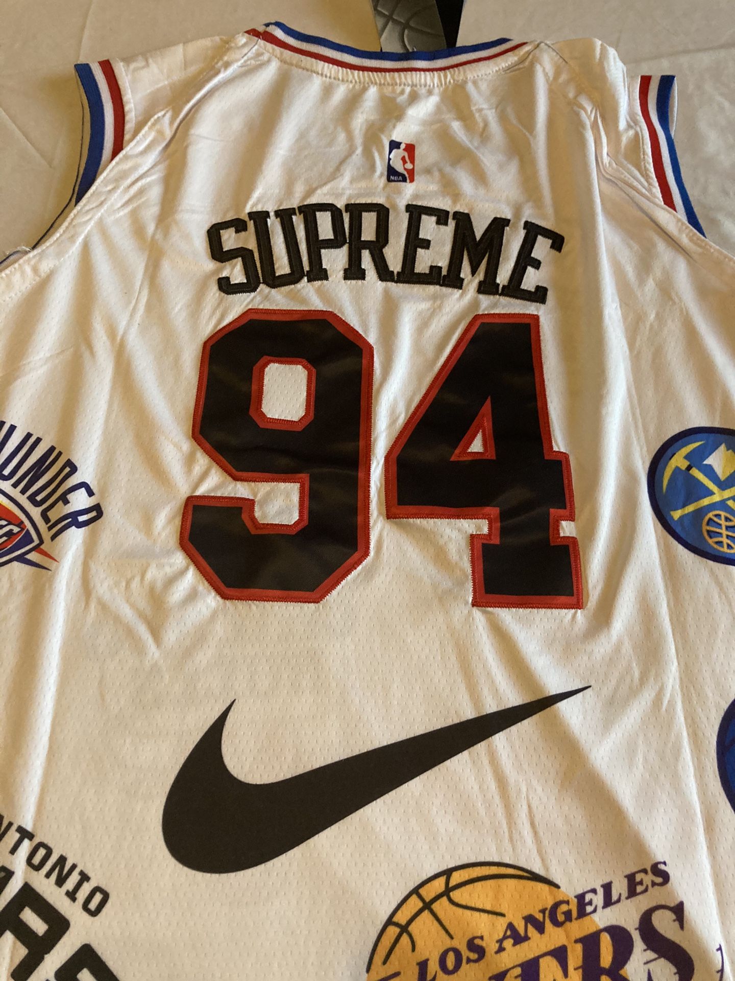 Sizes Medium and XXL Nike Supreme NBA Teams Colab Jersey Abd Shorts🔥🏀New NBA Jerseys Are In!! Tons Of Options!