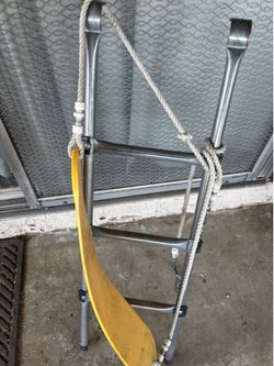 Swing and trampoline ladder