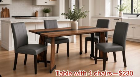 Dining table with 4 dining chairs