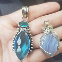 Silver Large Pendants 40 For Both 