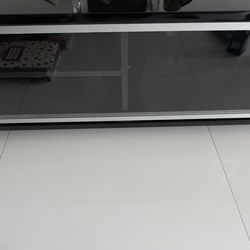 Black lacquered TV stand