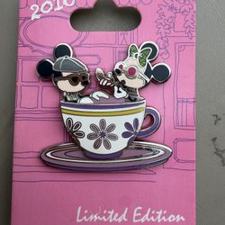 Disneyland Hipster Mickey Minnie Mouse Mad Tea Party Bon Vivant #3 Disney LE Pin