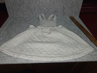 Carters Jumper Dress Light Gray Ivory Color. Size 6months No Shirt