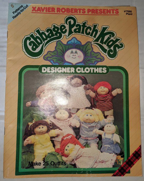 Cabbage Patch Kids DESIGNER Clothes Pattern Book Xavier Roberts 1984