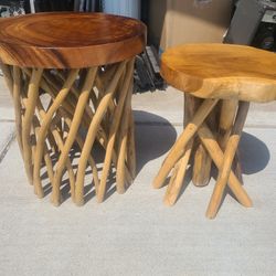 Unique Wooden Tables for Plants / Decor