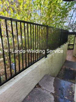 Iron metal fence