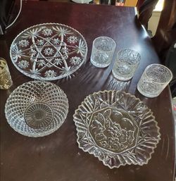 Vintage Serving Bowl, Platters & Cups