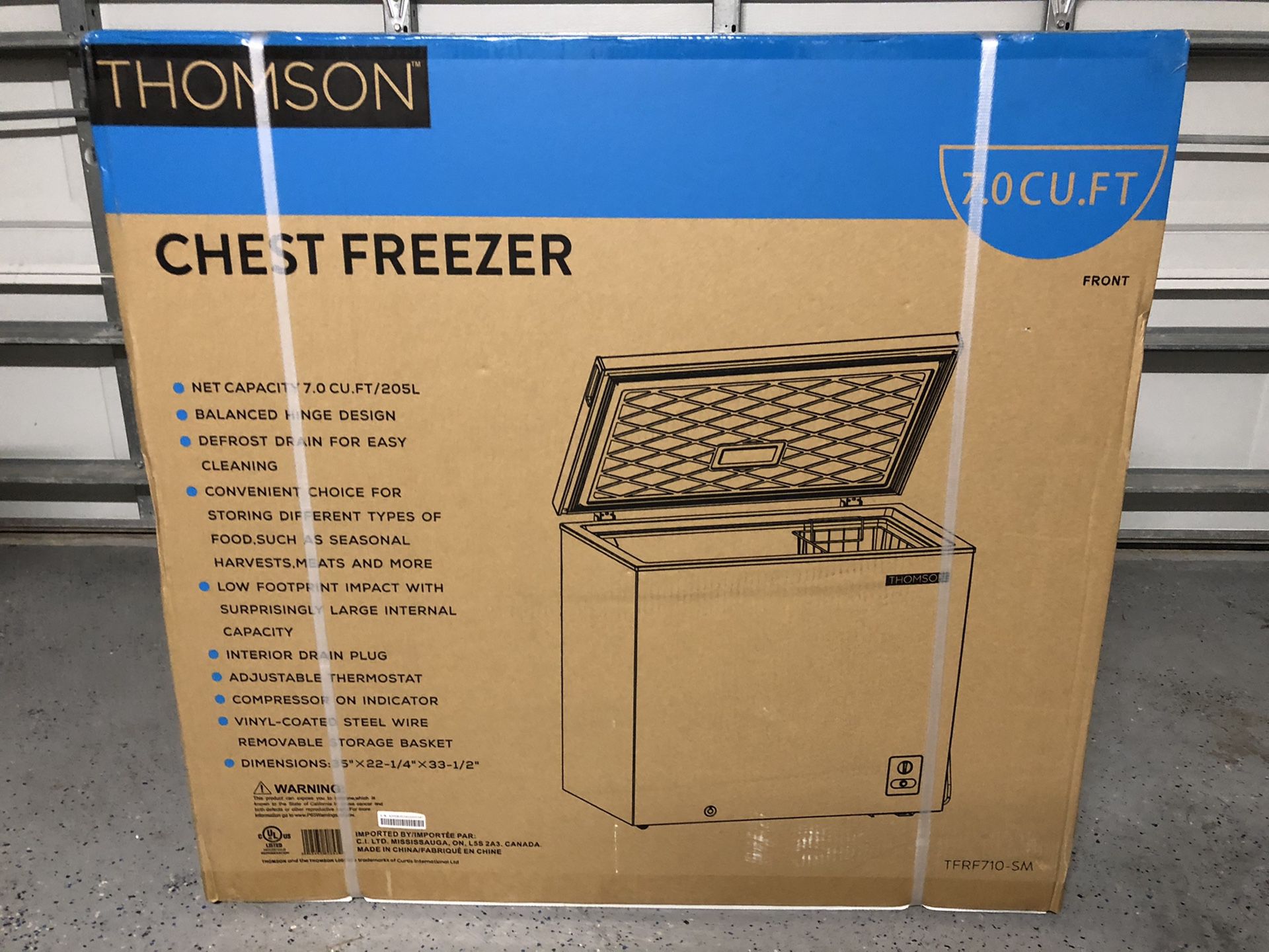 7 cu ft chest freezer NEW / Delivery available