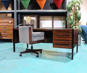 Mid Century Danish Rosewood Executive Desk