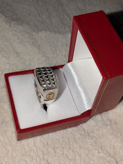 David Yurman Silver/Gold Crocodile Ring (Mens/Size: 10)
