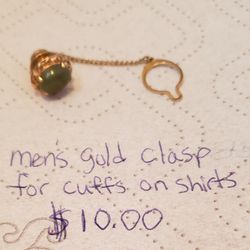 Mens Gold Clasp For Cuffs On Shirt 