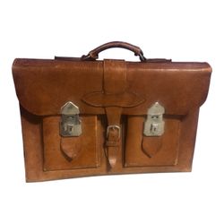 Vintage Brown Leather Briefcase