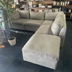 Fabric Sectional Storage Ottoman Thomasville