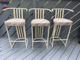 Mid century steel bar stools