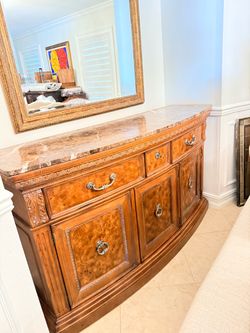 Solid Wood Cabinet With Marble Top