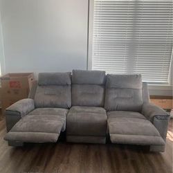 Reclining Couch w/ USB ports