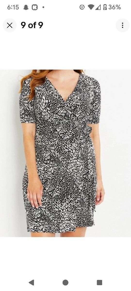 Motherhood Floral Print Maternity Dress With Ruffle Sz XL