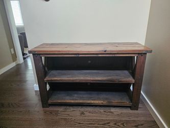 Rustic Industrial Wood TV Stand Media Console