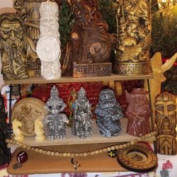 Celtic hand carved figurines 