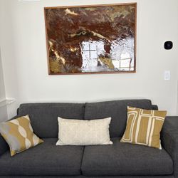 Crate and Barrel Barrett II Queen  Sleeper Sofa in Custom Color - Opus Charcoal