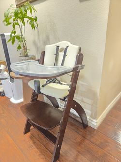 Abiie Beyond Junior Wooden High Chair with Tray