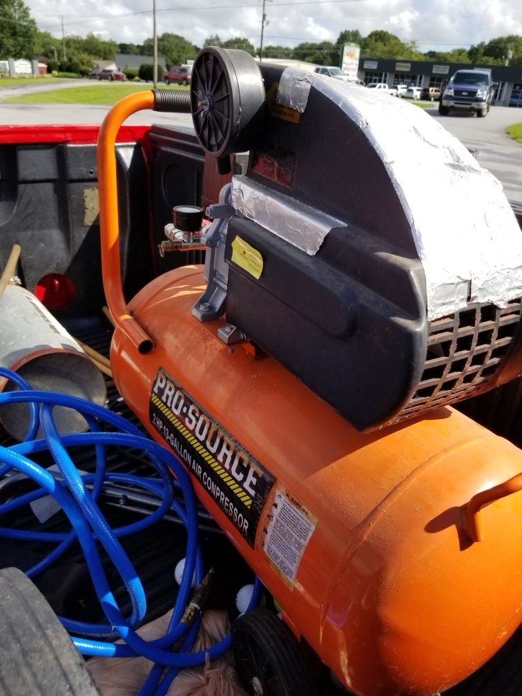 Pro source 2hp 13 gallon air compressor