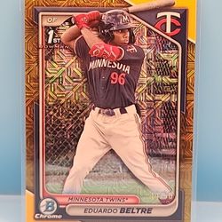 2024 1st Bowman Chrome Eduardo Beltre Gold Mojo! /50! #BCP-170 Twins