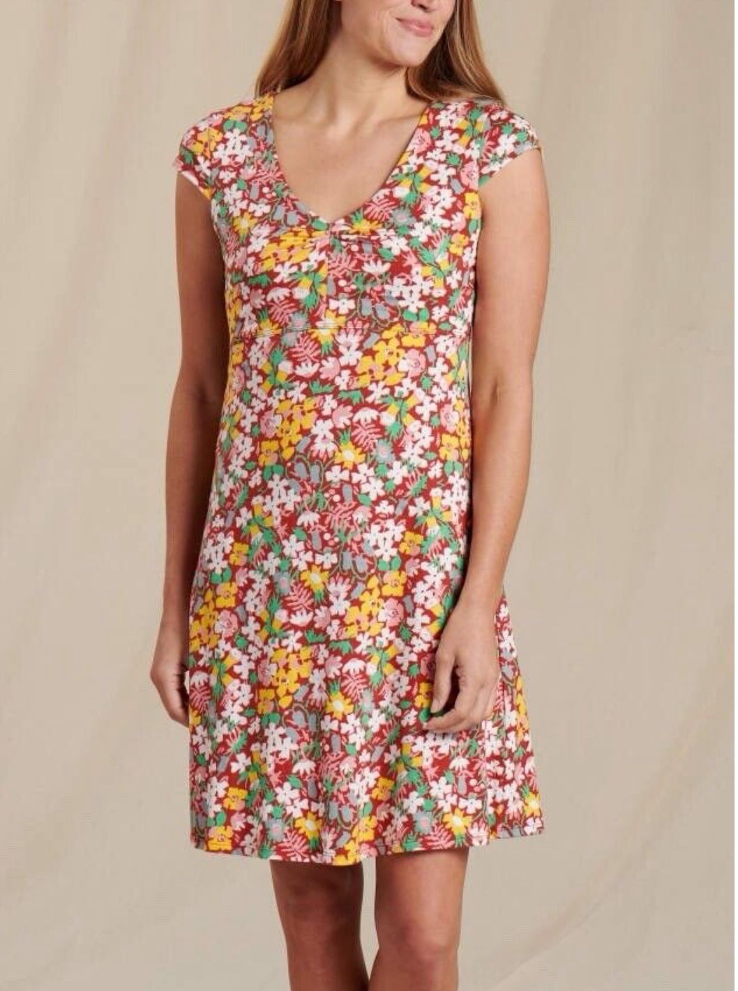 NEW W/ TAGS Toad & Co Floral Print Midi Dress, Wms Size Medium
